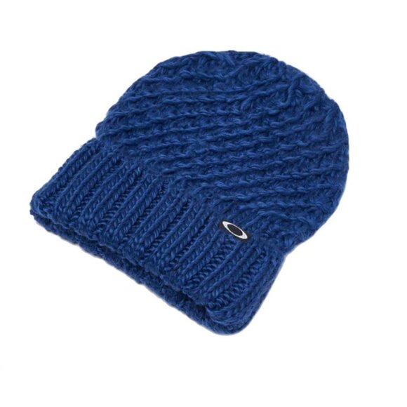 NWT Oakley ONE SIZE Mix Yarn Beanie Dark Blue MSRP $48 - Picture 1 of 7